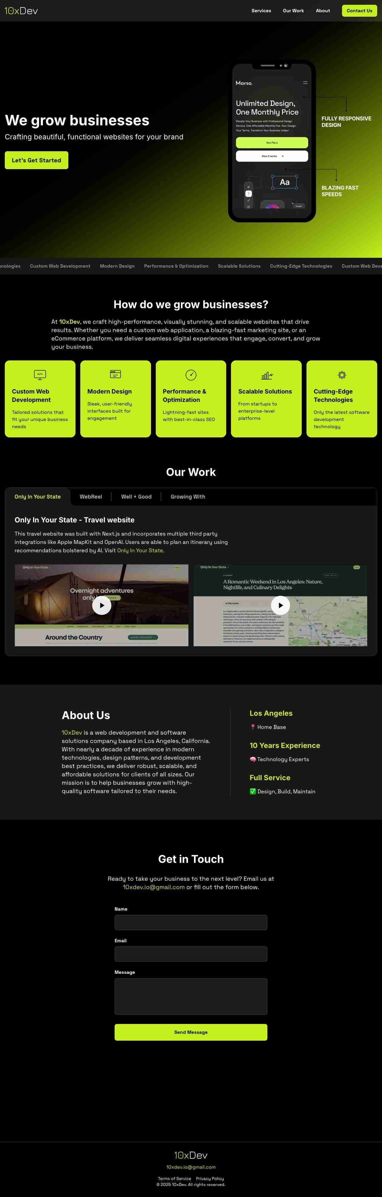 webpage mockup